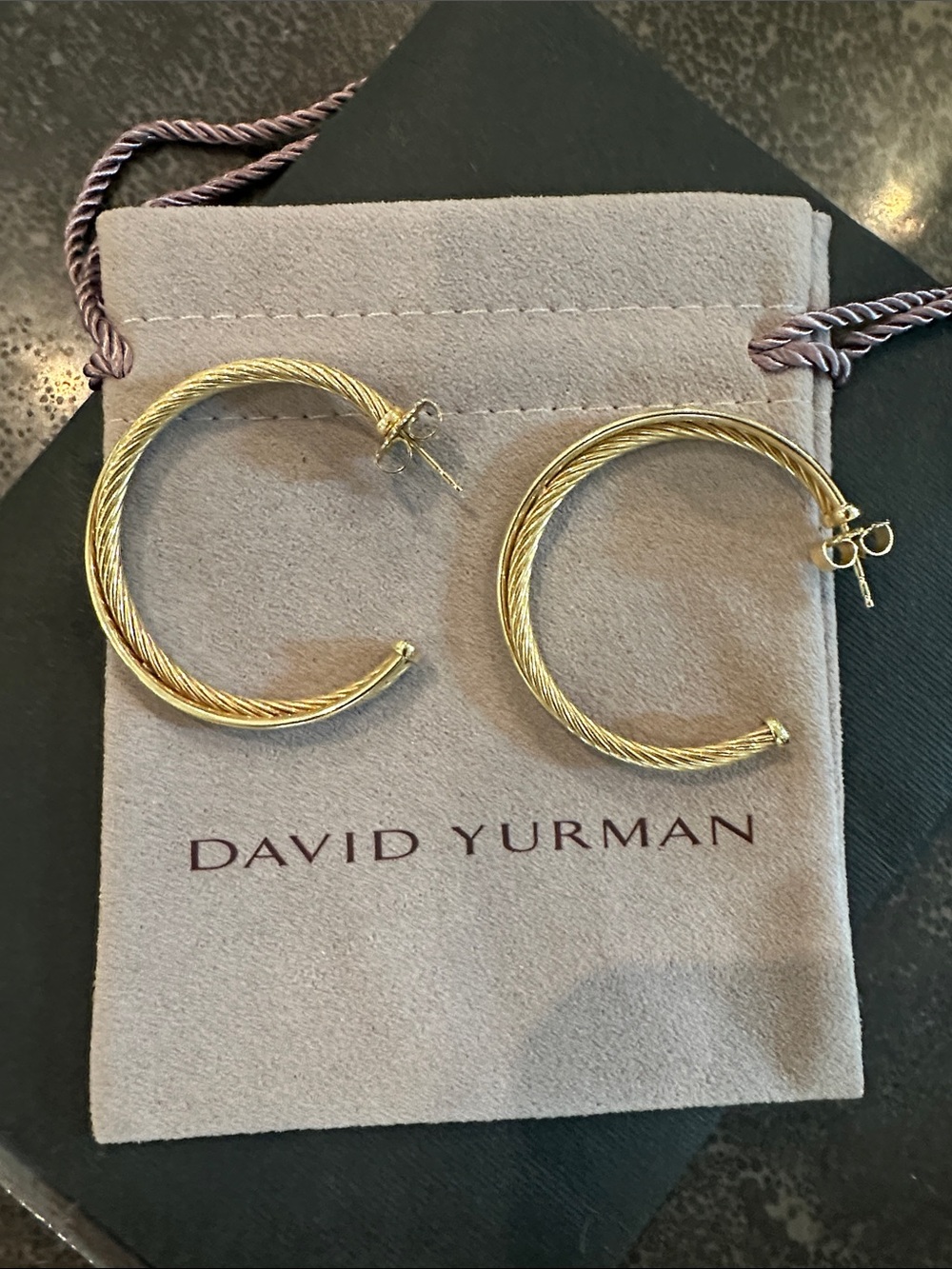 David Yurman 18k Gold Earrings
